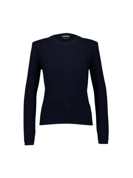 Sweter Tom Ford z kaszmiru z okrągłym dekoltem czarny