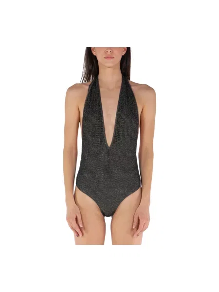 Strój kąpielowy Palm Angels z dekoltem w serek czarny