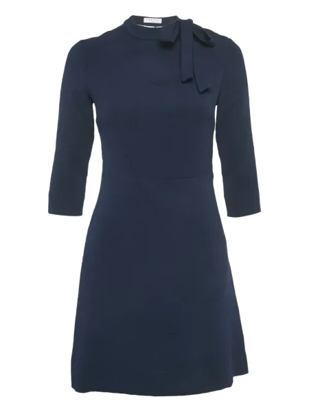Rochie mini Sandro din dantelă cu legături albastru