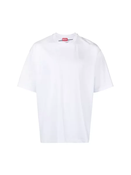 Diesel t-shirt T-BOGGY-MEGOVAL-D czarny wzorzysty biała