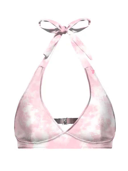 Tie dye top Aloha From Deer wiązany z dekoltem halter biały