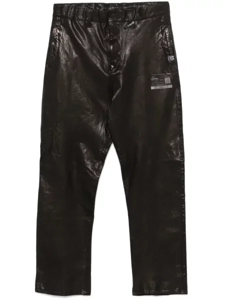 Pantaloni Maison Mihara Yasuhiro din piele negru