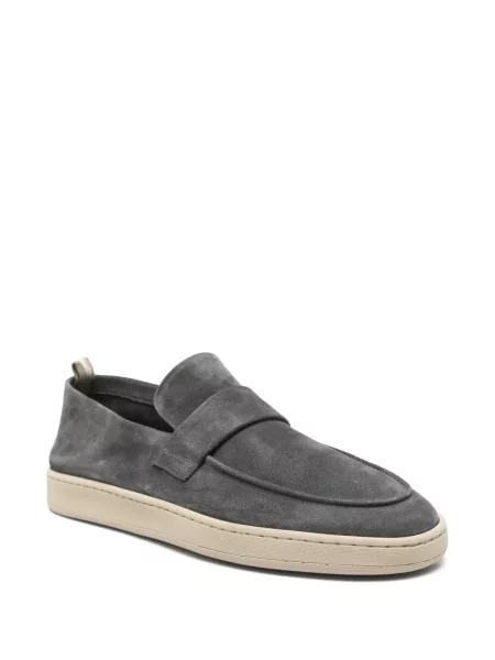 Pantofi loafer Officine Creative din piele de căprioară gri