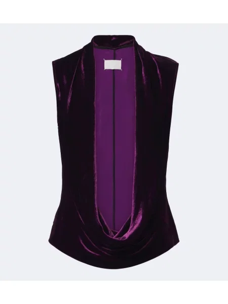 Top Maison Margiela de catifea violet