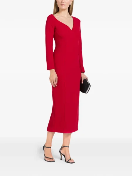 Dugo odgovarati maksi haljina Florence & Fortitude s V-izrezom crvena