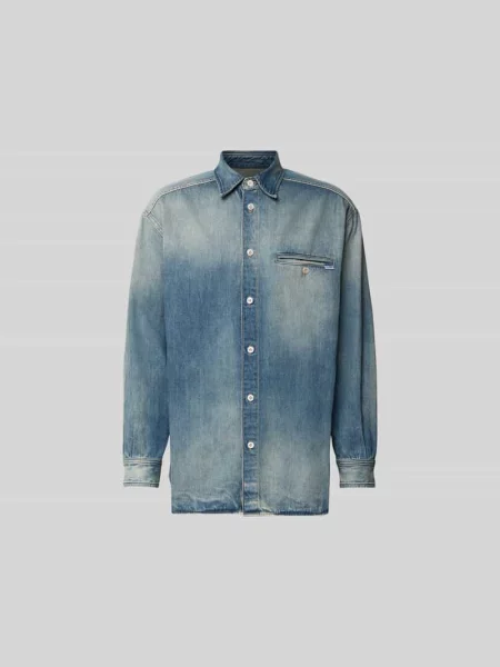 Koszula jeansowa o kroju relaxed fit z bawełny Mm6 Maison Margiela niebieska