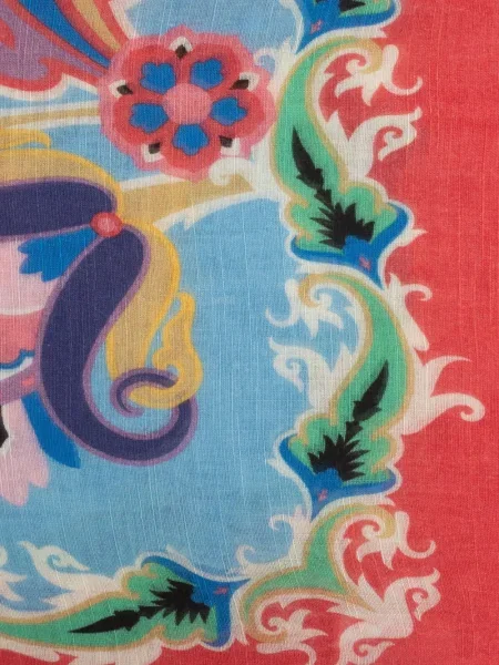 Fular Etro cu imagine cu model paisley albastru