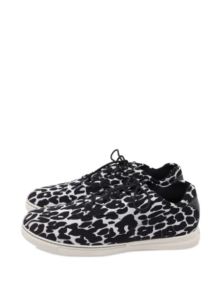 Sneakerși Stuart Weitzman cu imagine din canvas negru