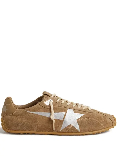 Sneakerși Golden Goose din piele de căprioară auriu