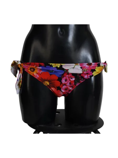 Bikini Dolce And Gabbana w kwiatki z nadrukiem czarne
