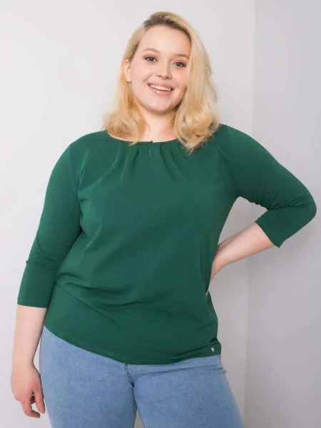 Bluză Fashionhunters verde