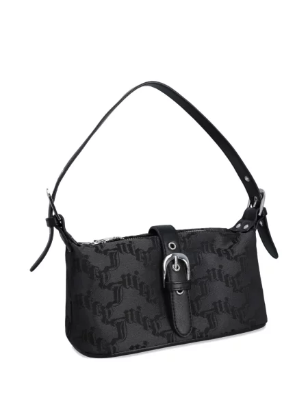 Με τιράντες τσάντα Juicy Couture με αγκράφα ζακάρ μαύρο