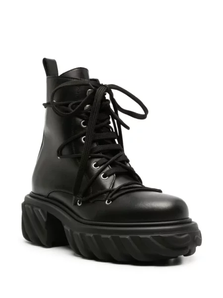 Kožené kotníkové boty Off-white bílé