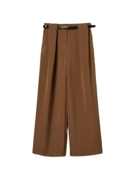 Cu centură pantaloni Twinset maro