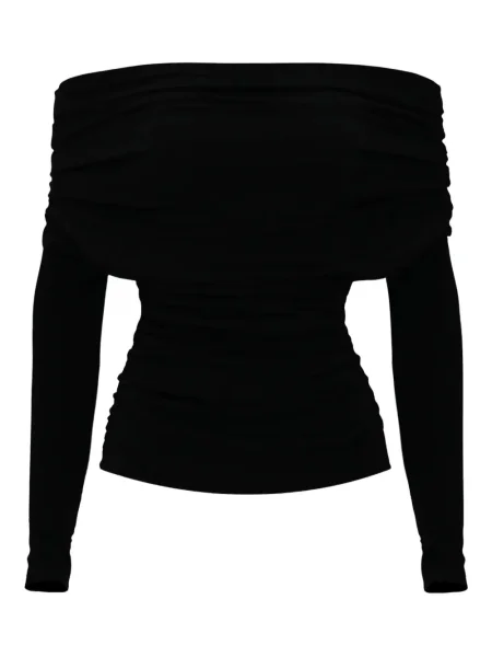 Top Lika drapowany czarny