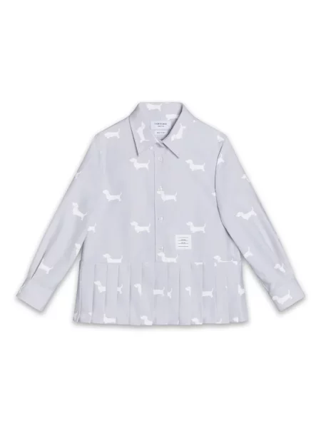 Dětska košile Thom Browne šedá
