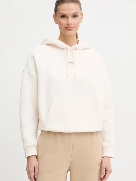 Суичър с качулка Armani Exchange с качулка бежово