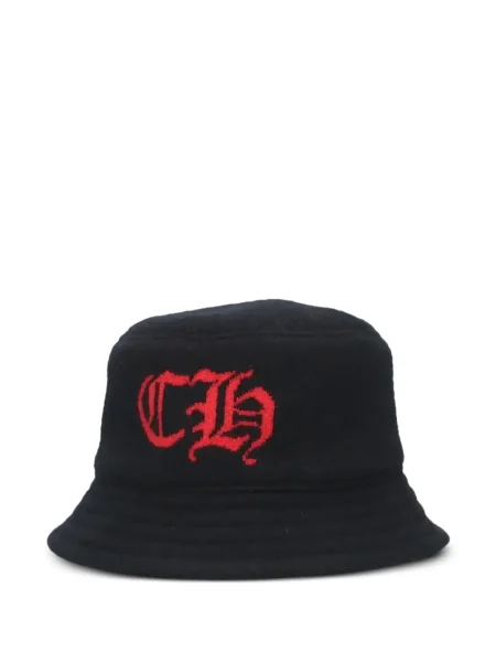 Klobouk Chrome Hearts se srdcovým vzorem černý