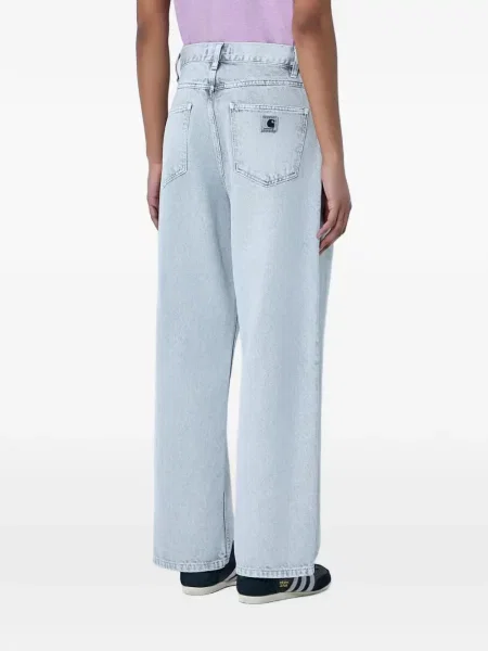 Široké džíny Carhartt Wip s 5 kapsami bílé