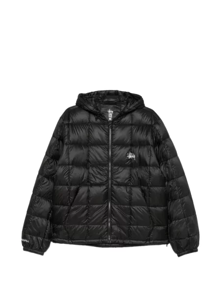 Geacă cu puf Stüssy cu glugă negru