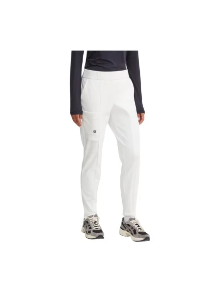 Sportalm spodnie beżowy dopasowane high waist białe