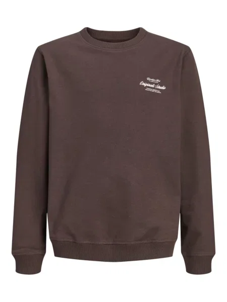Jack&Jones Mikiny tmavě hnědá bílá