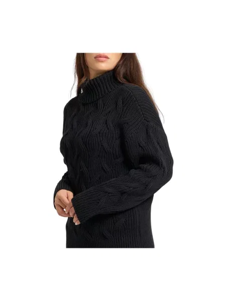 Sweter z golfem Armani Exchange chunky czarny