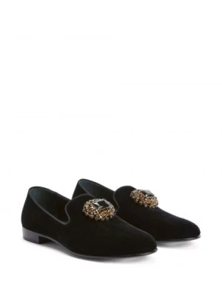 Kalnų krištolas loaferiai Giuseppe Zanotti juoda
