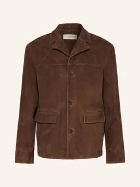 Officine Générale Kožená Bunda Erickson hnědá