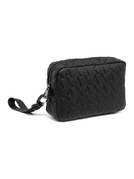 Torba Armani Exchange z kieszeniami na zamek czarna