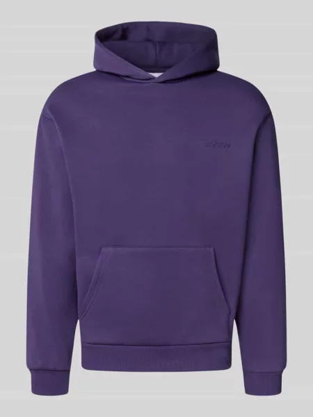 Bluza z kapturem o kroju regular fit z mieszanki bawełny z detalem z logo Review