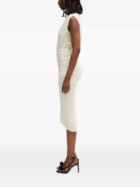 Rochie midi Rick Owens Lilies cu volane cu un umăr gol