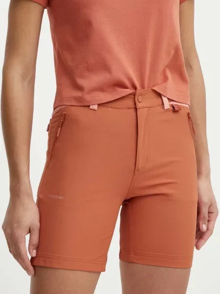 Viking szorty outdoorowe Sequoia gładkie medium waist różowy