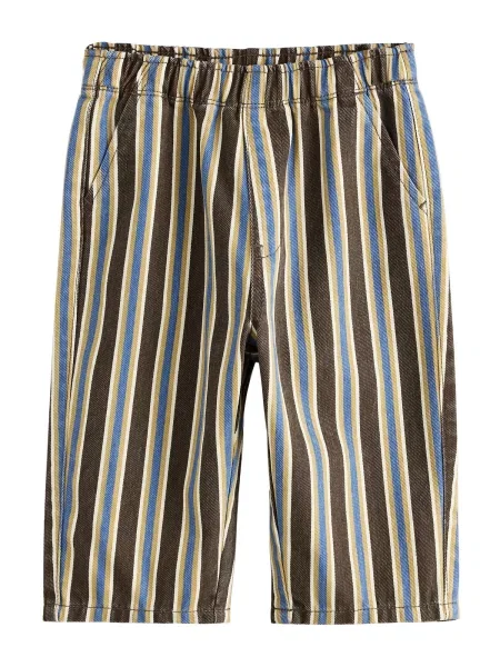 Next Pantaloni albastru deschis / maro alb