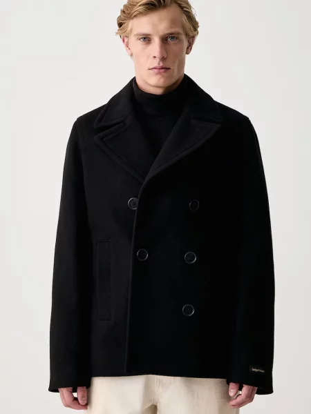 Zadig&Voltaire palton scurt pentru bărbați cu lână MOLLYS negru