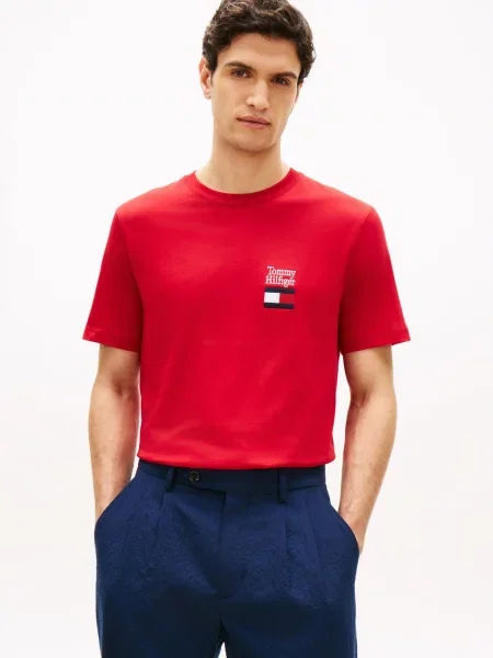 Tommy Hilfiger Koszulka Mężczyźni jednolity M czerwony