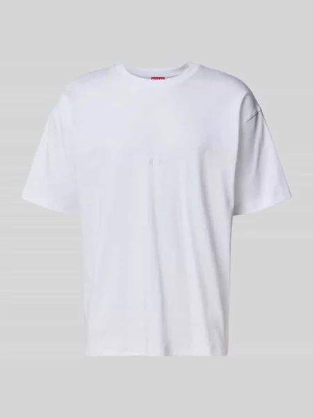 T-shirt z subtelnym detal z logo Diesel biała