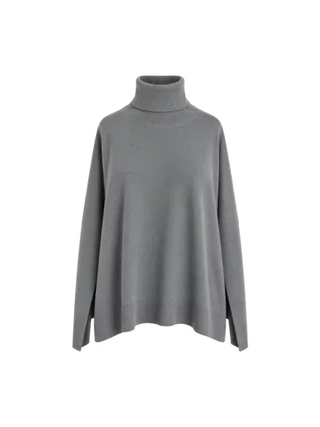 Sweter z golfem Gran Sasso do golfa szary