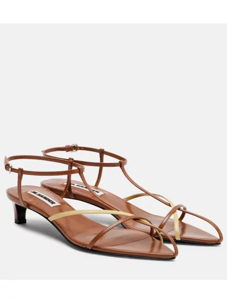 Sandale Jil Sander din piele verde