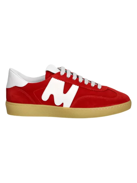Sneakersy Msgm skórzane retro czerwone