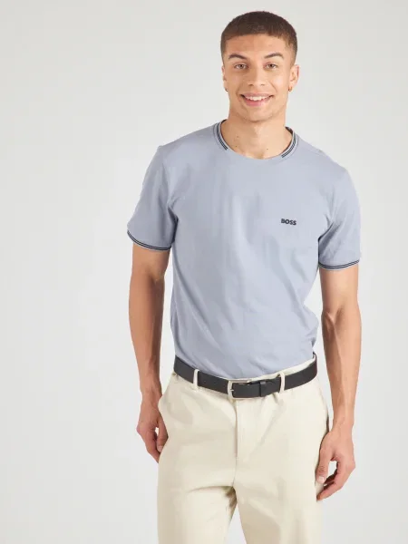 BOSS Tricou Taul gri negru
