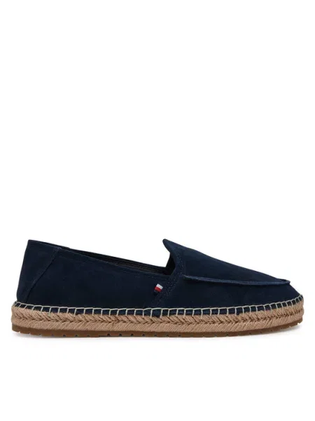 Tommy Hilfiger Espadryle Hilfiger Flex Espa Suede Loafer granatowy