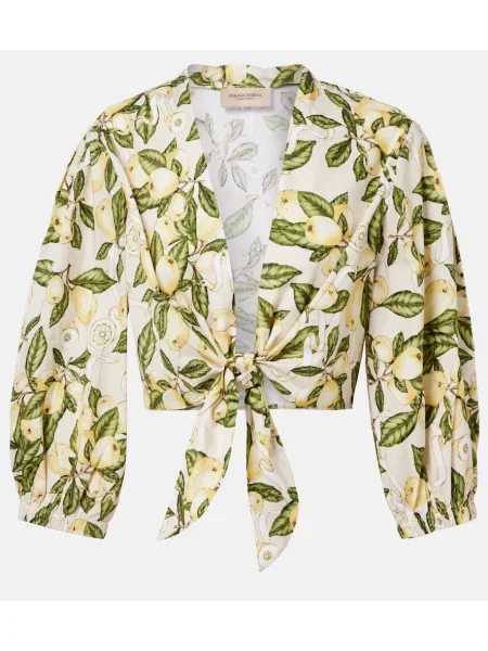 Top Adriana Degreas z nadrukiem beżowy