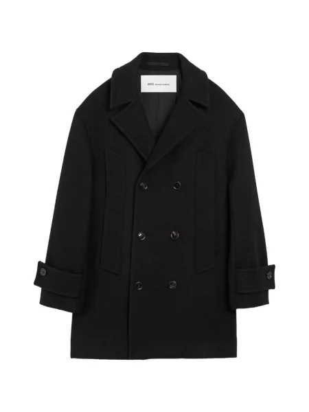 Palton Ami Paris de lână negru
