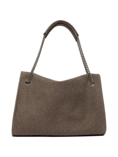 Geantă shopper Orciani din piele maro