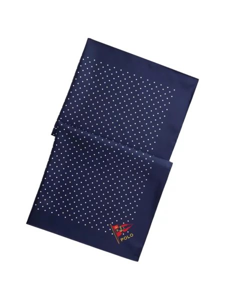 Μεταξωτό καρό polo Polo Ralph Lauren με αυτόγραφο μαύρο