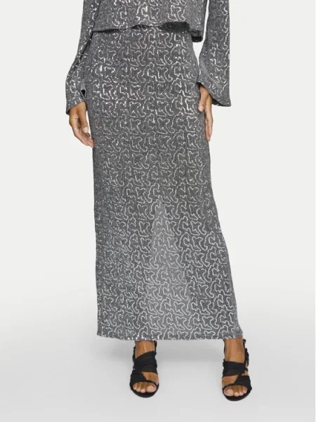 Vila Fustă maxi Sanadu argintiu