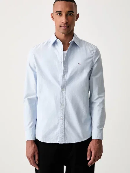 Tommy Jeans cămașă oxford pentru bărbați din albastru