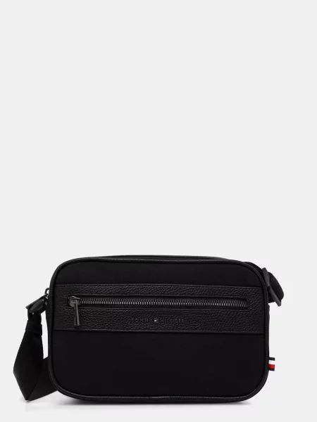 TOMMY HILFIGER Geantă de umăr negru