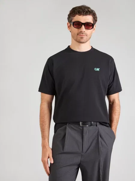 Calvin Klein Jeans Tričko svetlozelená čierna